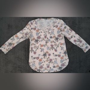 Floral Long Sleeve Shirt- Pink